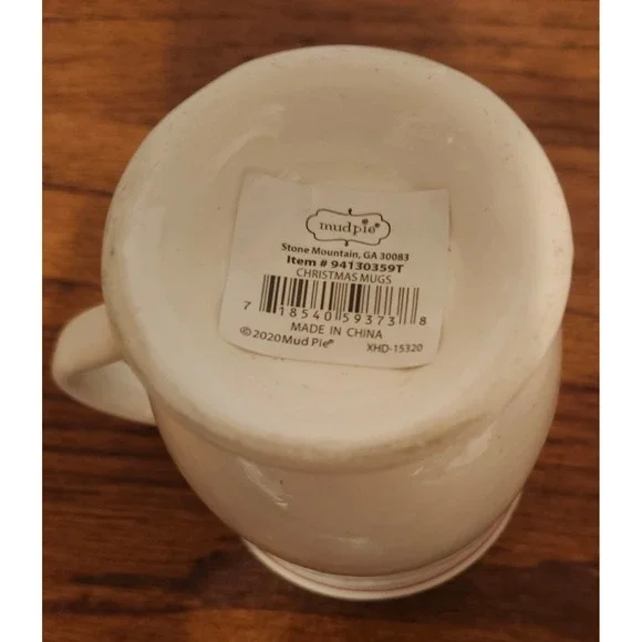 Mud Pie Christmas Mug Red Truck with Tree Ceramic Coffee Cup Holiday 94130359T - Picture 5 of 5